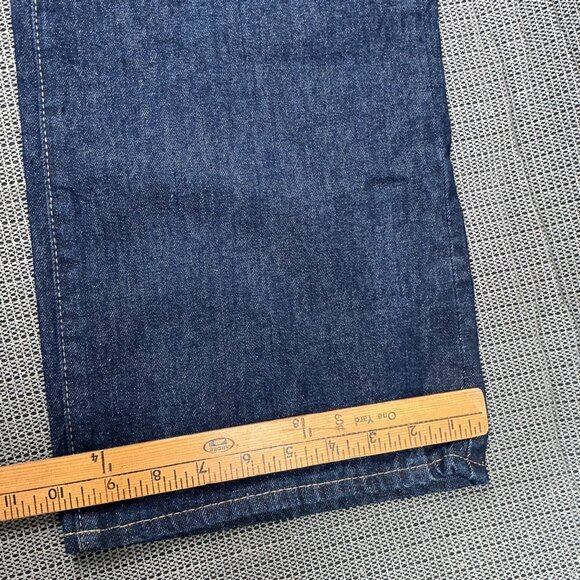 Indigo & Chino Mens Size 40x32 Blue Relaxed Fit Jeans Dark Wash Denim - Picture 9 of 11